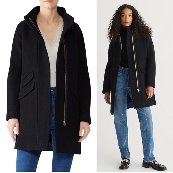JCrew Cocoon Coat - Black - Picture 8 of 9